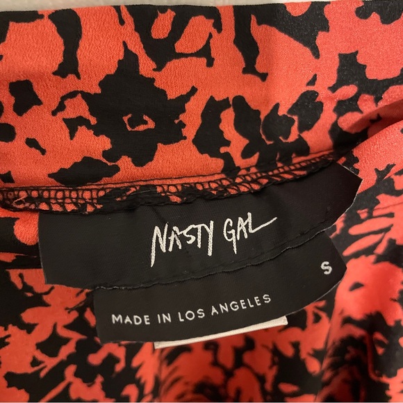 Nasty Gal Pink Printed Skater Skirt - Picture 3 of 5